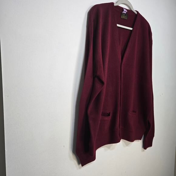 Sears Vintage Men's Burgandy Cardigan. Size XXXL. - Picture 3 of 7